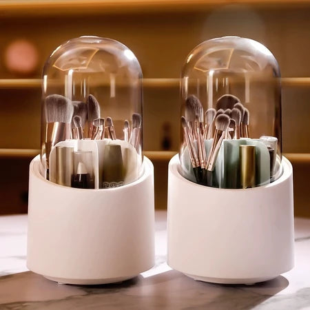 Organizador Giratório para Maquiagem – Porta-Cosméticos, Escovas, Batons e Mais!