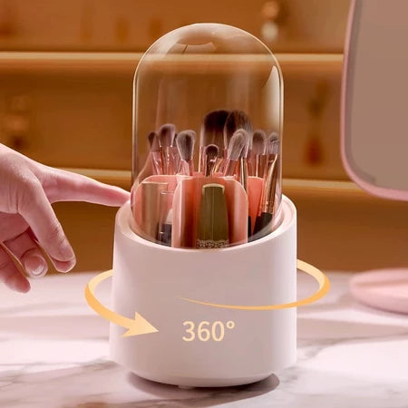 Organizador Giratório para Maquiagem – Porta-Cosméticos, Escovas, Batons e Mais!