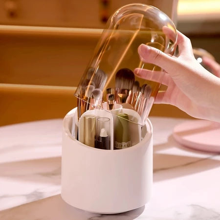 Organizador Giratório para Maquiagem – Porta-Cosméticos, Escovas, Batons e Mais!